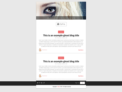 Safira - simple free Ghost theme blog blogging flat ghost plain safira simple theme