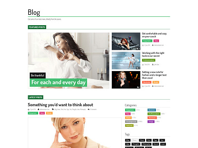 Blog Section blog clean design flat onepage section simple