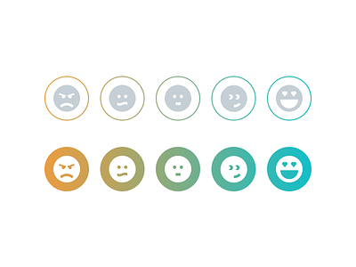 GoBank Feedback Emoticons emoticons feedback gobank icons ui