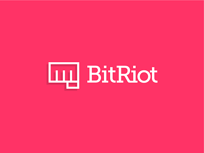Bitriot bit fist identity logotype pixel simple symbol