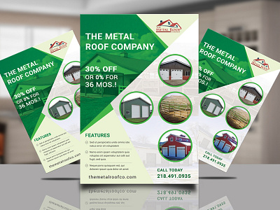 The Metal Roof Company Flyer creative elegant flexible furniture flyer green home home interior identity metal roof company real estate flyer