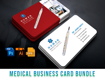 Medical Business Card Bundle card clean clinic doctor elegant hospital medical minimal modern nurse pharmaceutical pharmacist pharmacy vector