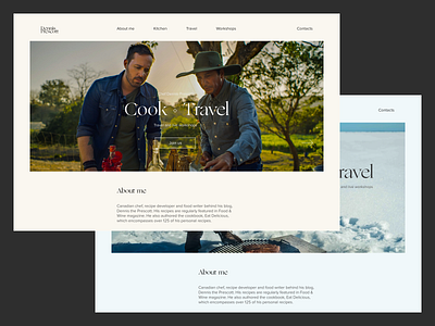 Chef Dennis Prescott / Home page concept. design minimal ui ux web webdesign website
