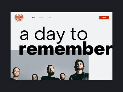 A Day to Remember - website clean design home page interaction layout minimal music product simple ui ux web website