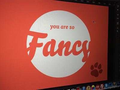 Thank you card teaser..Something Fancy.. branding colour design dog ea5544 fancy mock up paw thank you card typography