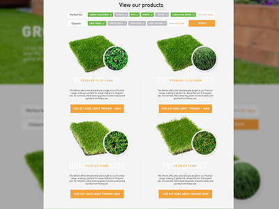 Artificial Grass Product Listings Page