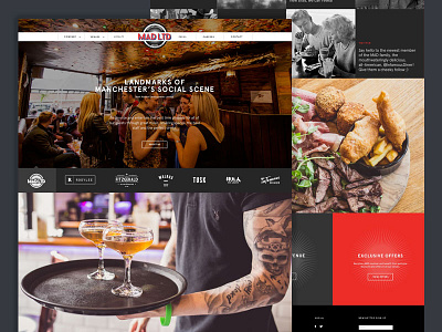 Mad Ltd - Restaurant website dark food hungerstrikes layout simple ui web web design wordpress