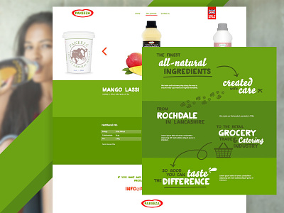 Pakeeza design fitness green healthy layout simple ui web website