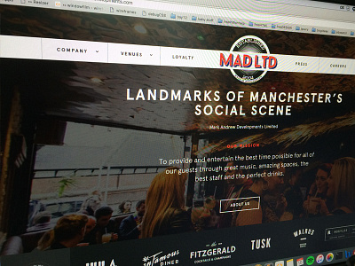 Mad Ltd build design development food live manchester ui website wordpress