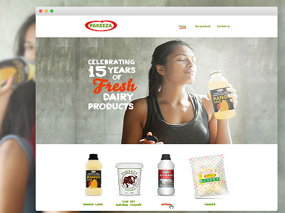 Pakeeza - full site dairy design development green healthy pakeeza red simple website wordpress