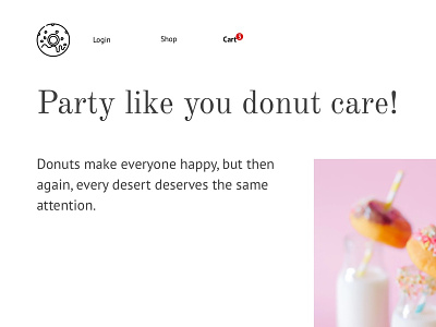 Exploration: Donut Care designer donut flat food minimal product responsive simple ui web website white