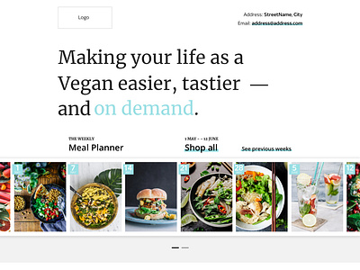 Subscription Service for Vegans clean design food home page ipsum product site subscription typography ui ux vegan web website