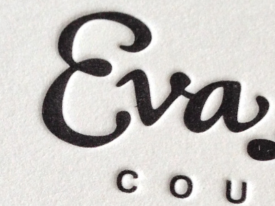 Eva Luna letterpress questa questa sans