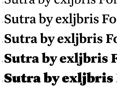 Sutra font family weights