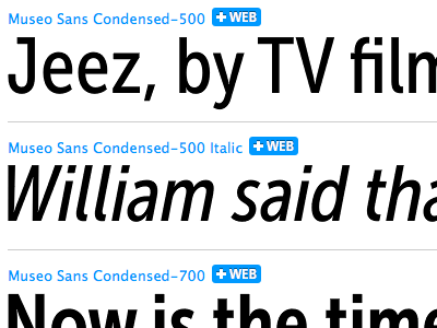 Museo Sans Condensed released
