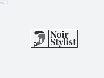 LOGOFOLIO 1 -NOIR STYLIST brand logo branding fashion brand graphicdesign identity branding identity design logo logodesign logos makeup artist saloon stylist vintage logo