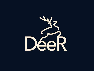 Deer Logo deer deer logo design ikon logo siyah vektör