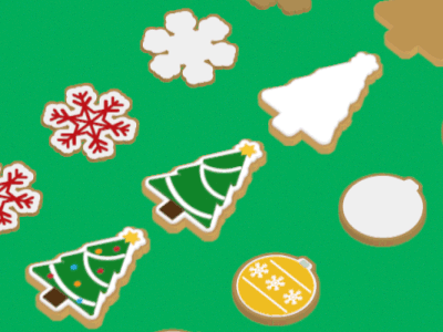Christmas Cookies after effects animation christmas cookies ornament snowflake trees