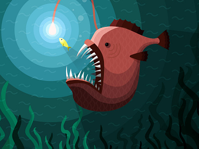 danger in the sea danger depth evil fish jaws light predator sea