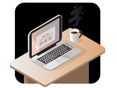 workplace cofe coffee iso isometria job mac macbook table work workplace