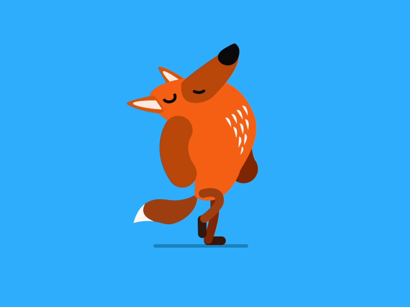 Proud Fox animation fox gif illustration walk walkcycle