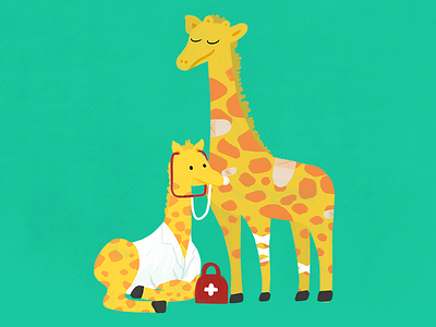 Giraffee Howser, M.D. animals cute doctor dr giraffe kids make believe pretend sketch