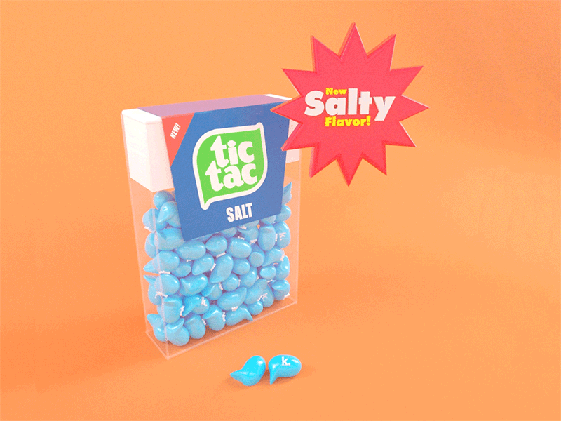 salty tic tacs 3d cinema 4d digital art