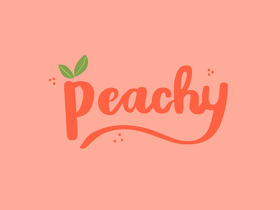 Peachy illustration lettering