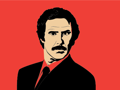 Ron Burgundy character drawing graphic design illustration