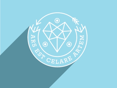 Ars est celare artem badge design latin ui