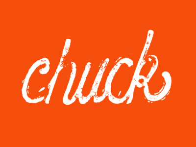 Chuck hand type illustration lettering stamp texture typography
