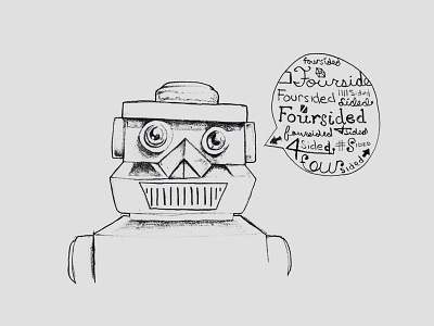 Robot Doodle design doodle drawing graphicdesign illustration sketch type typography