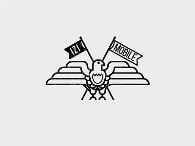 IZIagle character eagle illustration illustrator logo mark minimal ui vector webdesign