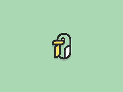 Mr.T The Bird bird character illustration illustrator letter logo mark minimal t type ui vector