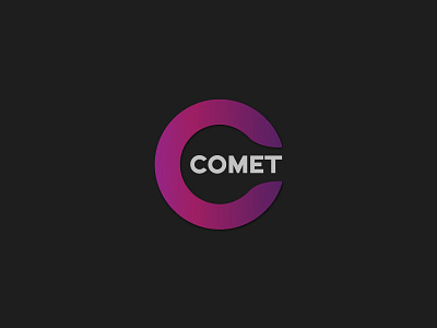 Comett Logo Mock 2 brand branding clean comet digital ilustrator logo minimal pattern simple ui vector