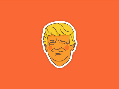 Trump Stickers design graphic illustration politics sticker trump ui