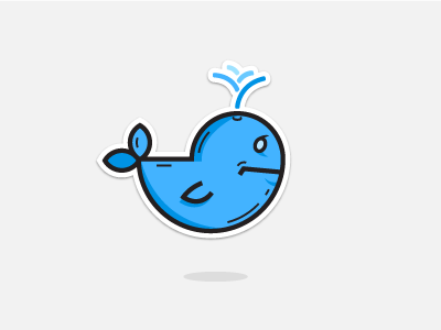 Whale Stickers design graphic illustrate illustration sticker ui web whale