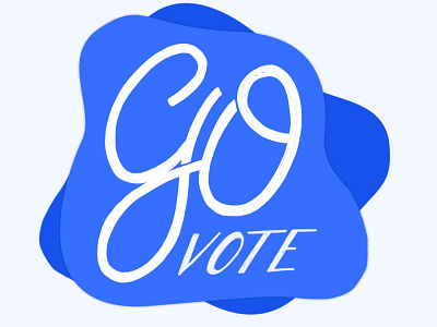 Go Vote design go vote handlettering type typography ui usa