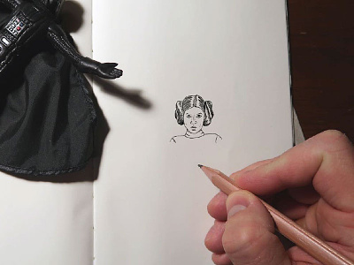 Princess Leia art drawing illustration princessleia rip sketch starwars ui