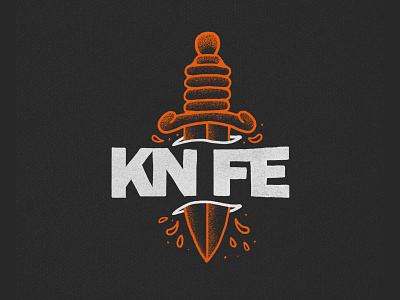 Knife Play design graphic design illustration knife lettering tattoo type typography