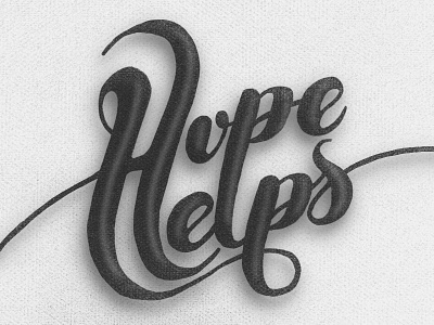 Hope Helps design graphic design hand lettering handmade hope lettering letters script typography
