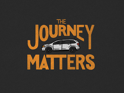The Journey Matters car concept custom type design dodge graphic design hand lettering icons illustrate illustration lettering