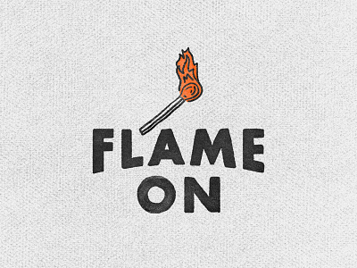 Flame On concept design fire graphic design icons illustrate illustration match