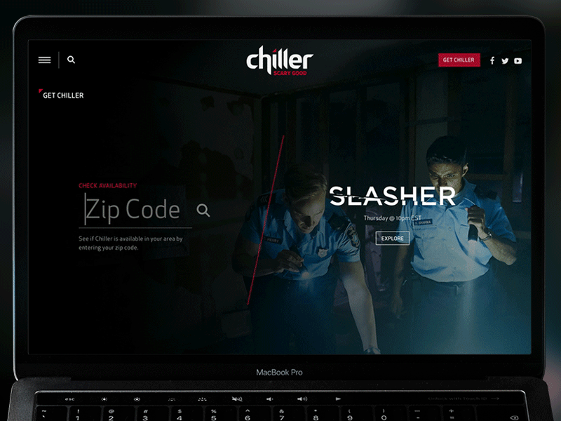 ChillerTV Request Service animation chiller design horror ui ux website