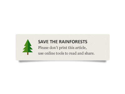 Save the Rainforests ecology tree