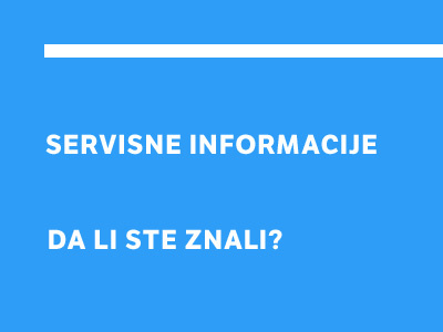 Servisne Informacije