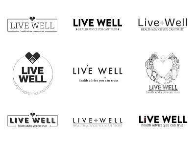 Live Well Logo WIP branding identity logo tv wip