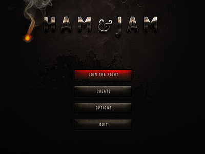 Ham Jam game grunge interface menu minimal ui