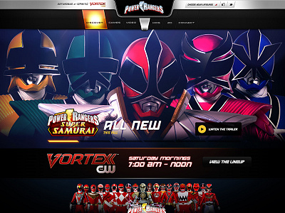 Power Rangers web web design