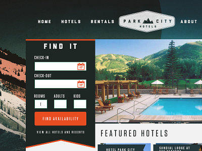 Park City Hotels hotels logo resort web web design